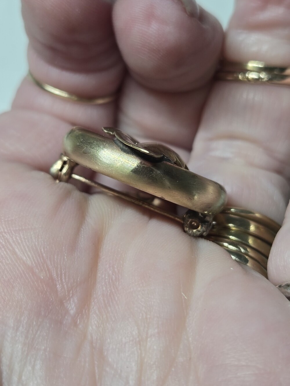 Vintage Gold Filled Leaf Pendant Necklace Charm - Picture 7 of 9